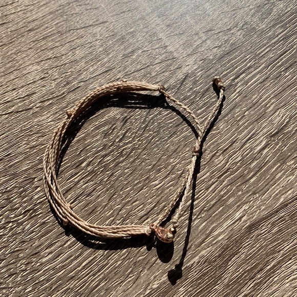 pura vida adjustable bracelet! mauve with gold beads - Picture 3 of 4